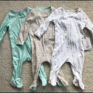 Cloud Island 0-3 month pajamas